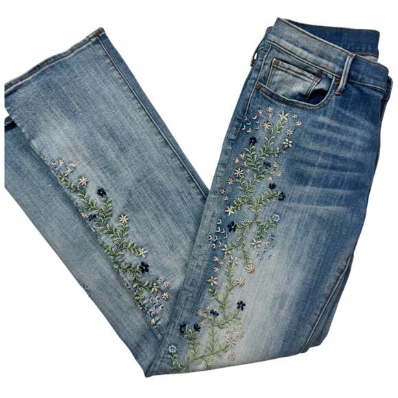 Driftwood Kelly Blueberry Blossom Jeans Women's 29 Floral Cottagecore Boho - Picture 6 of 16